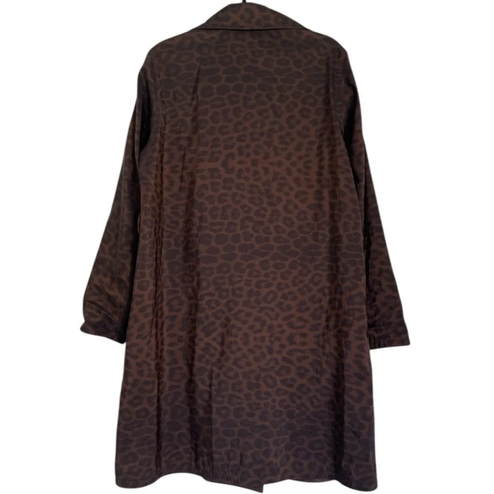 Mycra PAC Brown And Black Leopard Print Reversible Rain Coat - Picture 2 of 8